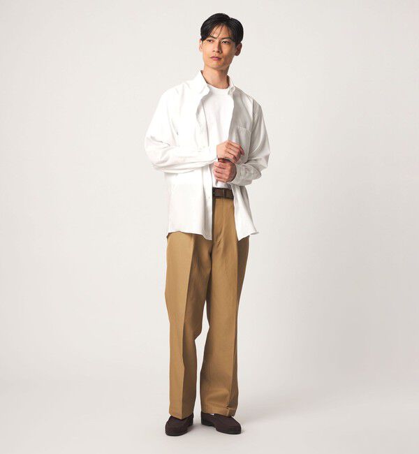 UNITED ARROWS green label relaxing「エブリット コットン ソリッド リラックス スナップ ボタンダウン シャツ -イージーアイロン-」|シャツ・ブラウス|