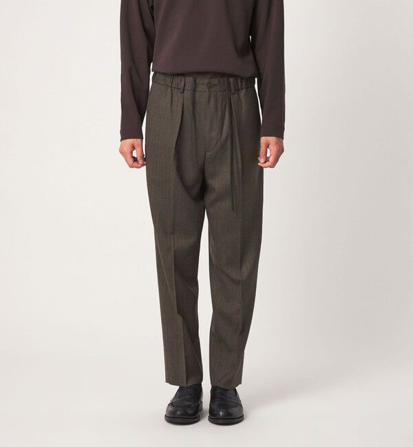 UNITED ARROWS green label relaxing「A+ TWPU ヘリンボーン リラックス イージー 1プリーツ セットアップ パンツ スラックス -ストレッチ-」|スラックス|