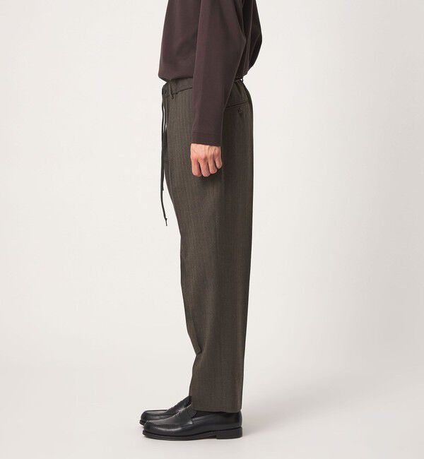 UNITED ARROWS green label relaxing「A+ TWPU ヘリンボーン リラックス イージー 1プリーツ セットアップ パンツ スラックス -ストレッチ-」|スラックス|