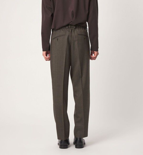 UNITED ARROWS green label relaxing「A+ TWPU ヘリンボーン リラックス イージー 1プリーツ セットアップ パンツ スラックス -ストレッチ-」|スラックス|