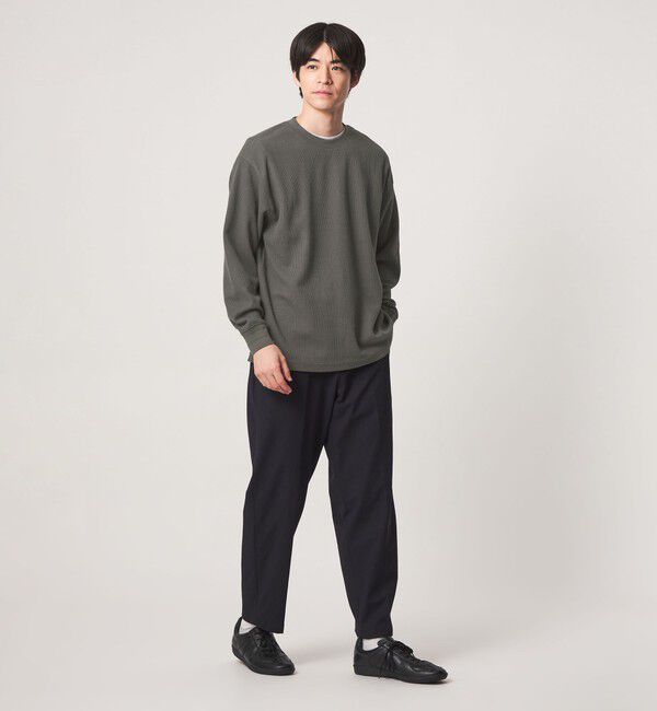 UNITED ARROWS green label relaxing「ワッフル クルーネック 長袖 Tシャツ カットソー」|Tシャツ・カットソー|
