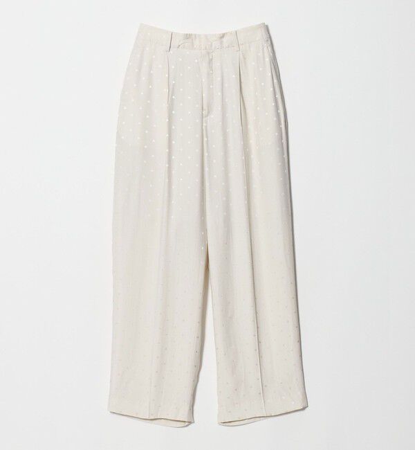BEAUTY&YOUTH UNITED ARROWS「レーヨン ドットジャガード タック バックゴムパンツ/オフホワイト」|その他|