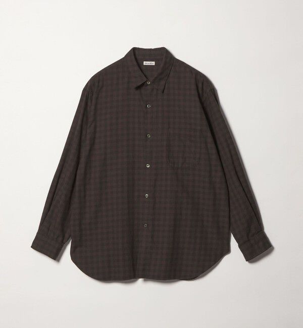 STEVEN ALAN「＜Steven Alan＞ ネル ギンガムチェック レギュラーカラー シャツ LOOSE」|シャツ・ブラウス|DK.BROWN