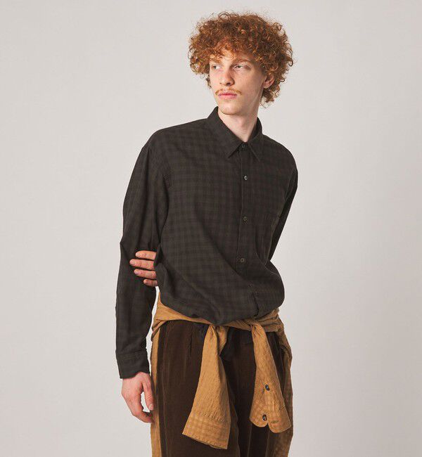 STEVEN ALAN「＜Steven Alan＞ ネル ギンガムチェック レギュラーカラー シャツ LOOSE」|シャツ・ブラウス|