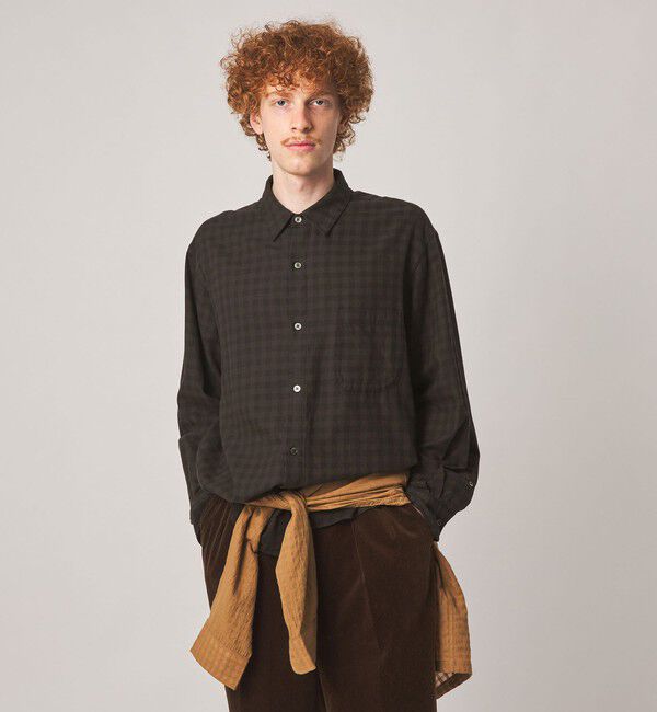 STEVEN ALAN「＜Steven Alan＞ ネル ギンガムチェック レギュラーカラー シャツ LOOSE」|シャツ・ブラウス|