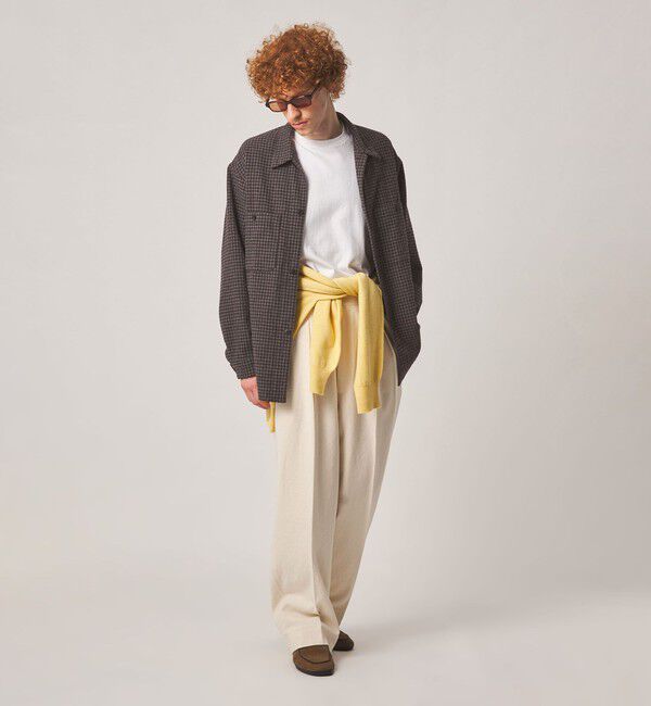 STEVEN ALAN「＜Steven Alan＞ ウォッシュド ウール チェック オープンカラー オーバー シャツ」|シャツ・ブラウス|