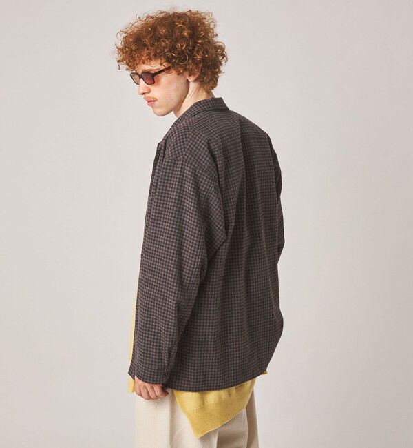STEVEN ALAN「＜Steven Alan＞ ウォッシュド ウール チェック オープンカラー オーバー シャツ」|シャツ・ブラウス|