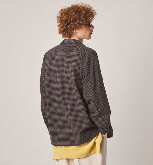 STEVEN ALAN「＜Steven Alan＞ ウォッシュド ウール チェック オープンカラー オーバー シャツ」|シャツ・ブラウス|