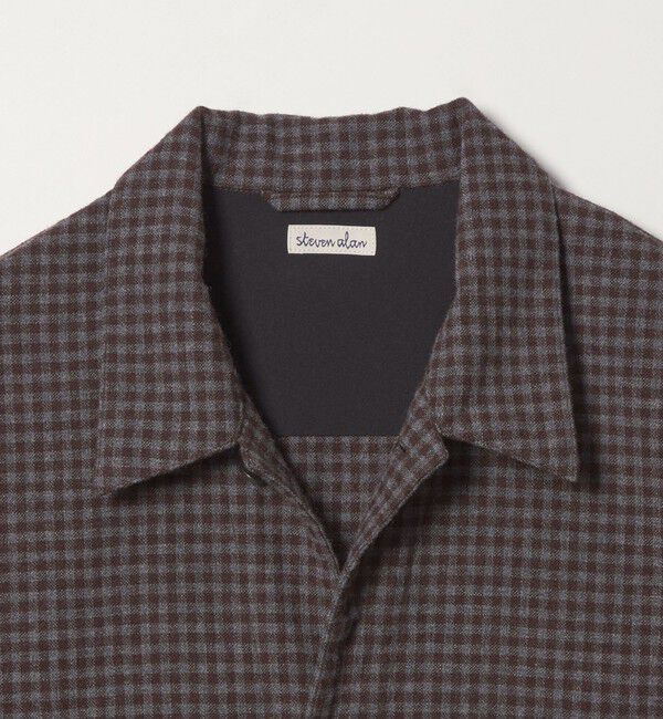 STEVEN ALAN「＜Steven Alan＞ ウォッシュド ウール チェック オープンカラー オーバー シャツ」|シャツ・ブラウス|