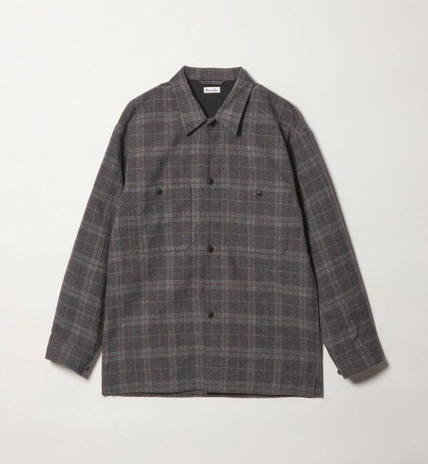 STEVEN ALAN「＜Steven Alan＞ ウォッシュド ウール チェック オープンカラー オーバー シャツ」|シャツ・ブラウス|