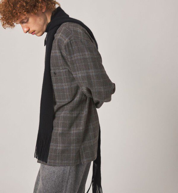 STEVEN ALAN「＜Steven Alan＞ ウォッシュド ウール チェック オープンカラー オーバー シャツ」|シャツ・ブラウス|