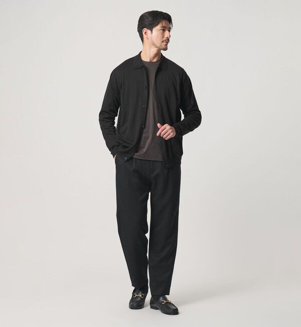 BEAUTY&YOUTH UNITED ARROWS「【WEB限定 WARDROBE SMART】マシーンウォッシャブル ウールミックス ポロカラーニット ジャケット」|カーディガン|