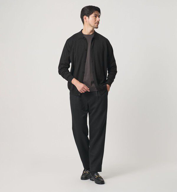 BEAUTY&YOUTH UNITED ARROWS「【WEB限定 WARDROBE SMART】マシーンウォッシャブル ウールミックス ポロカラーニット ジャケット」|カーディガン|