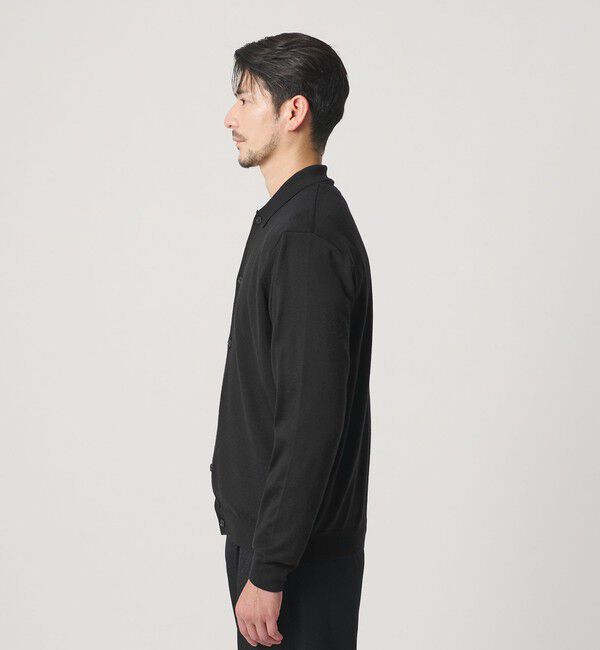 BEAUTY&YOUTH UNITED ARROWS「【WEB限定 WARDROBE SMART】マシーンウォッシャブル ウールミックス ポロカラーニット ジャケット」|カーディガン|