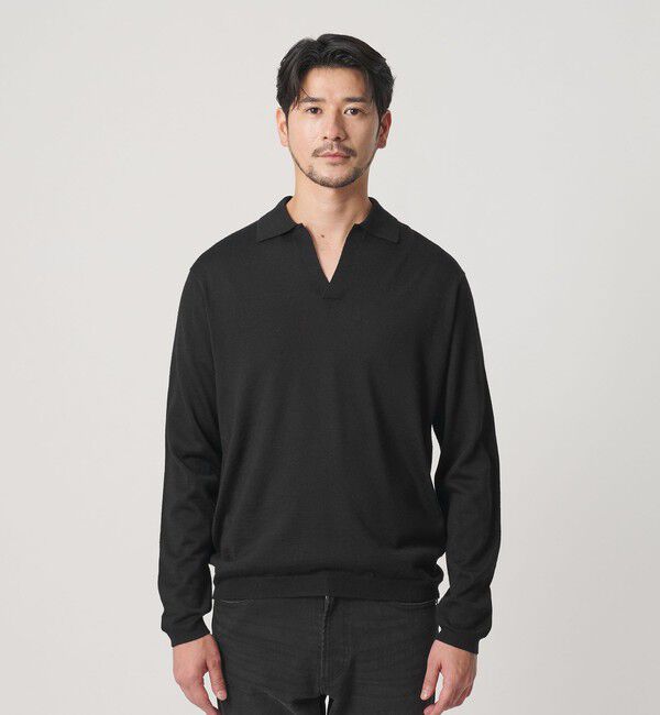 BEAUTY&YOUTH UNITED ARROWS「【WEB限定 WARDROBE SMART】マシーンウォッシャブル ウールミックス スキッパー ニット」|ニット・セーター|