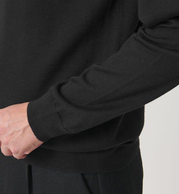 BEAUTY&YOUTH UNITED ARROWS「【WEB限定 WARDROBE SMART】マシーンウォッシャブル ウールミックス ジャケット クルーネック ニット」|ニット・セーター|