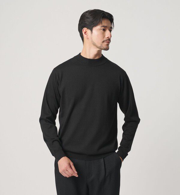 BEAUTY&YOUTH UNITED ARROWS「【WEB限定 WARDROBE SMART】マシーンウォッシャブル ウールミックス ジャケット クルーネック ニット」|ニット・セーター|