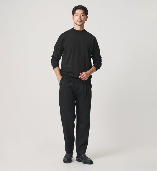 BEAUTY&YOUTH UNITED ARROWS「【WEB限定 WARDROBE SMART】マシーンウォッシャブル ウールミックス ジャケット クルーネック ニット」|ニット・セーター|