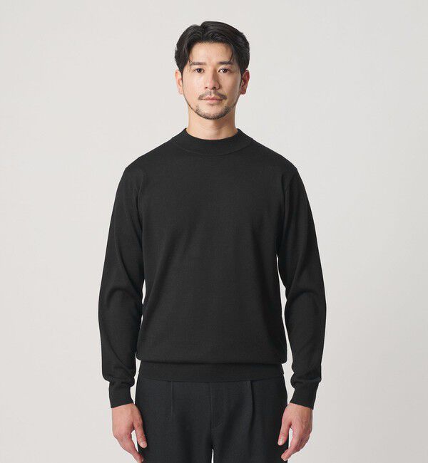 BEAUTY&YOUTH UNITED ARROWS「【WEB限定 WARDROBE SMART】マシーンウォッシャブル ウールミックス ジャケット クルーネック ニット」|ニット・セーター|