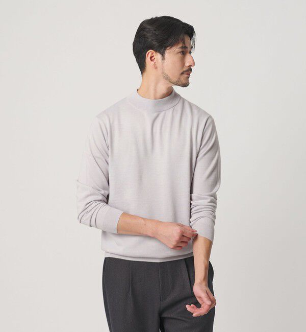 BEAUTY&YOUTH UNITED ARROWS「【WEB限定 WARDROBE SMART】マシーンウォッシャブル ウールミックス ジャケット クルーネック ニット」|ニット・セーター|
