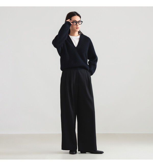 Demi-Luxe BEAMS 「【別注】BATONER &times; Demi-Luxe BEAMS / カシミヤフォックス スキッパー ニット」|ニット・セーター|