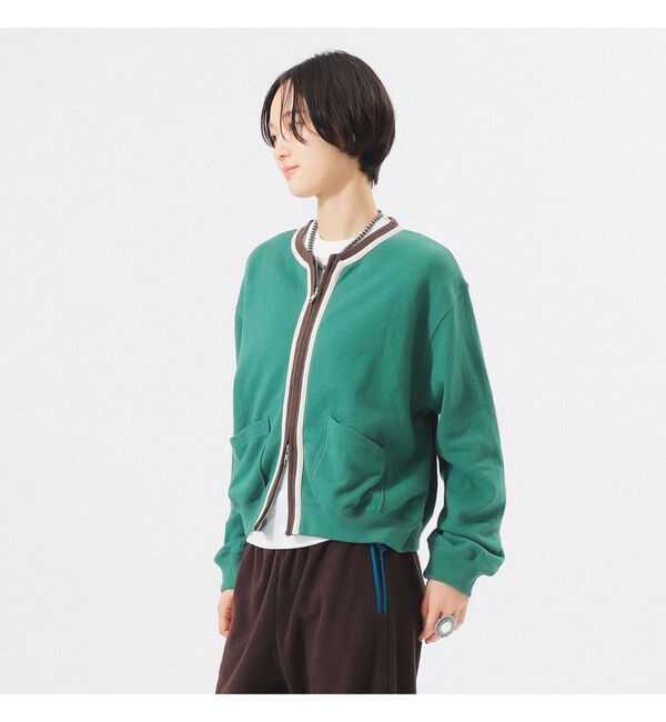 BEAMSBOY「スリートーン スウェット カーディガン」|スウェット・ジャージ|GREEN