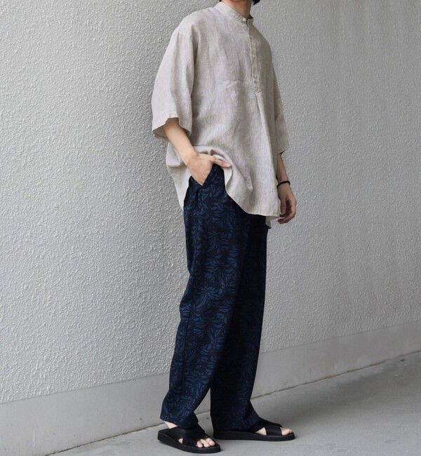 SHIPS any「SHIPS any:〈洗濯機可能〉ピュアリネン バンド スキッパー ハーフスリーブ プルオーバー シャツ 26SS◇」|シャツ・ブラウス|