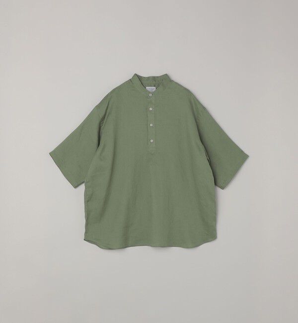 SHIPS any「SHIPS any:〈洗濯機可能〉ピュアリネン バンド スキッパー ハーフスリーブ プルオーバー シャツ 26SS◇」|シャツ・ブラウス|