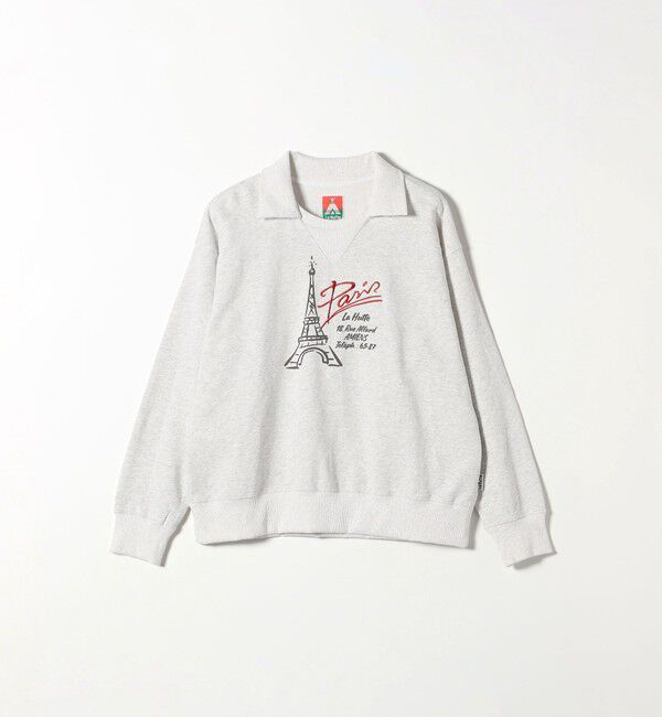 SHIPS any「【SHIPS any別注】La Hutte:〈洗濯機可能〉襟付き ロゴ プリント スウェット」|スウェット・ジャージ|