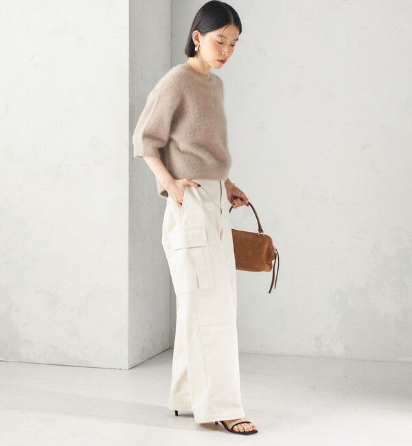 SHIPS for women「《予約》杢 フォックス カシミヤ 半袖 プルオーバー」|ニット・セーター|