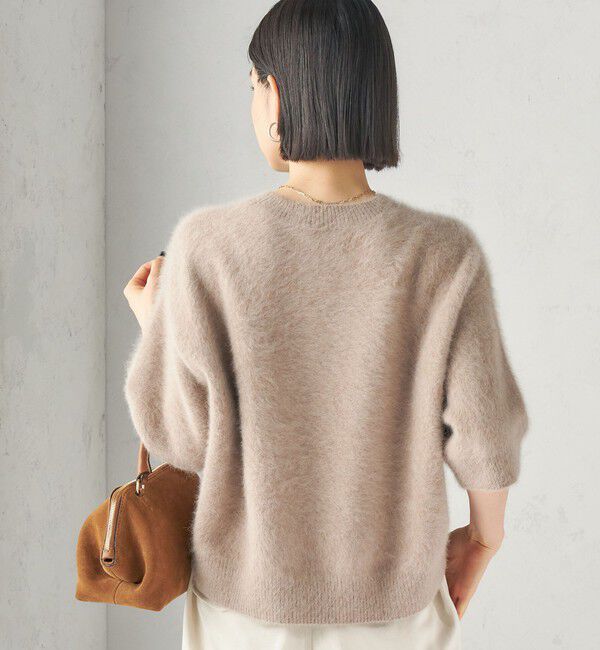 SHIPS for women「《予約》杢 フォックス カシミヤ 半袖 プルオーバー」|ニット・セーター|