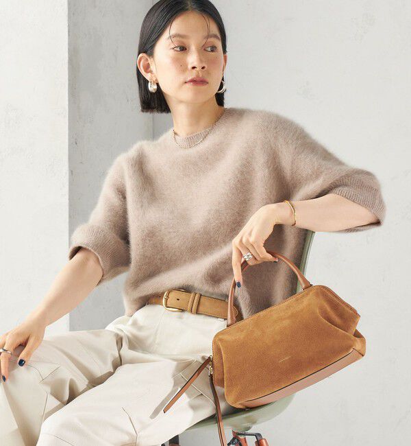 SHIPS for women「《予約》杢 フォックス カシミヤ 半袖 プルオーバー」|ニット・セーター|