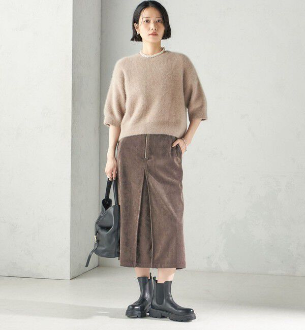 SHIPS for women「《予約》杢 フォックス カシミヤ 半袖 プルオーバー」|ニット・セーター|