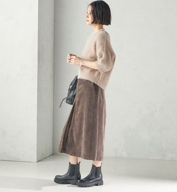 SHIPS for women「《予約》杢 フォックス カシミヤ 半袖 プルオーバー」|ニット・セーター|