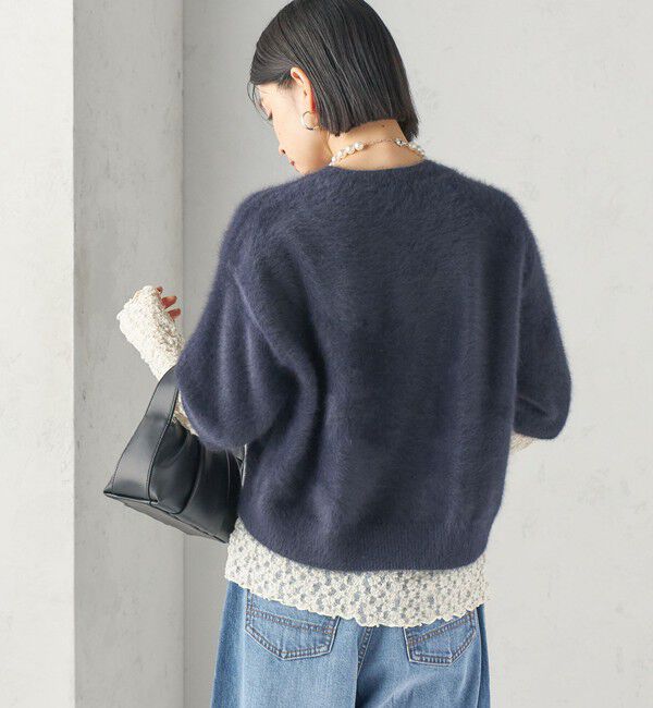 SHIPS for women「《予約》杢 フォックス カシミヤ 半袖 プルオーバー」|ニット・セーター|