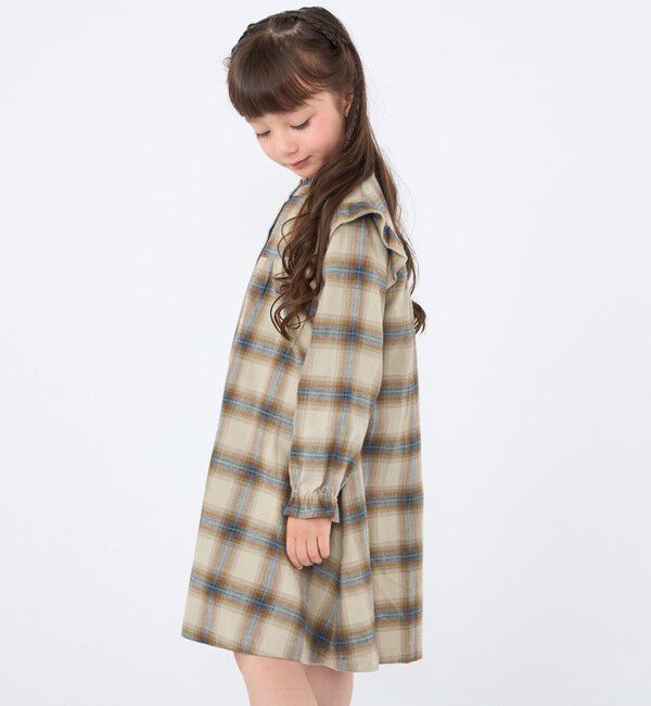 SHIPS KIDS「100～130cm / ネル チェック  ワンピース」|ワンピース|