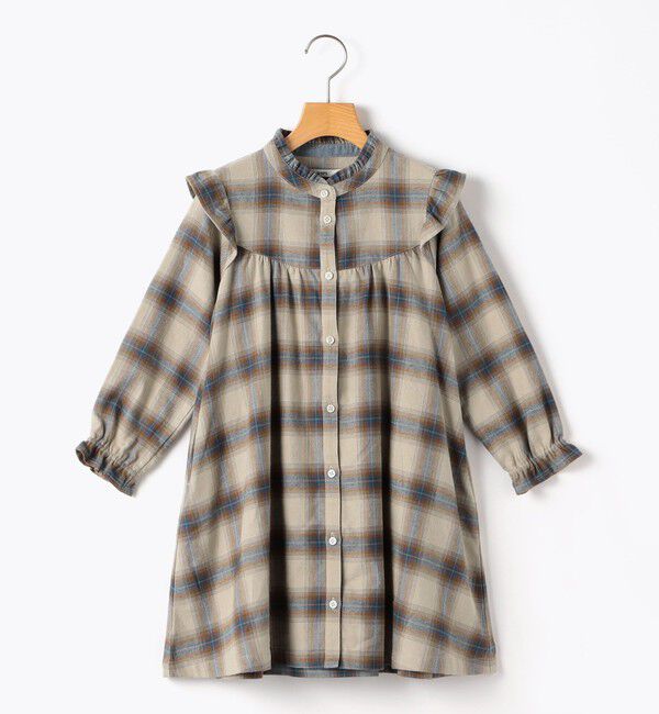 SHIPS KIDS「100～130cm / ネル チェック  ワンピース」|ワンピース|