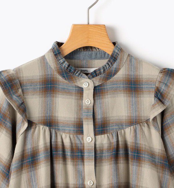 SHIPS KIDS「100～130cm / ネル チェック  ワンピース」|ワンピース|