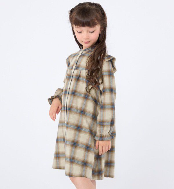 SHIPS KIDS「100～130cm / ネル チェック  ワンピース」|ワンピース|