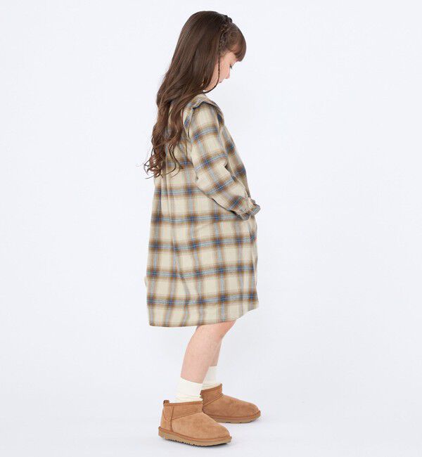 SHIPS KIDS「100～130cm / ネル チェック  ワンピース」|ワンピース|