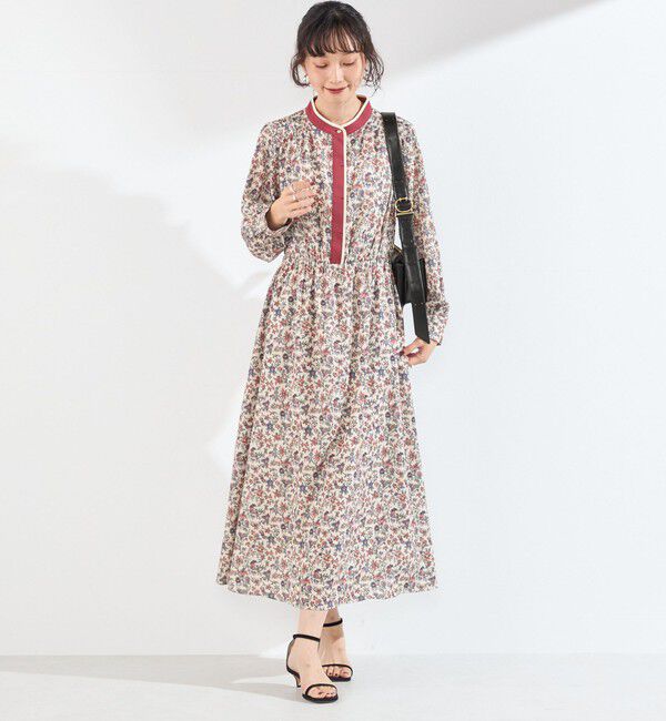 SHIPS Colors 「〈手洗い可能〉MULHOUSE  フラワー プリント ワンピース」|ワンピース|