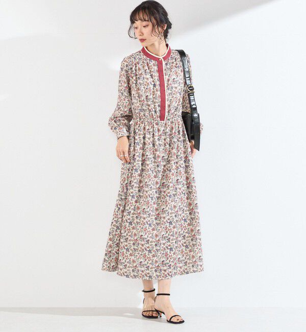 SHIPS Colors 「〈手洗い可能〉MULHOUSE  フラワー プリント ワンピース」|ワンピース|