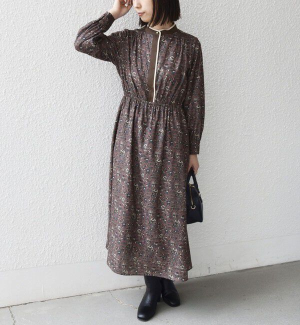 SHIPS Colors 「〈手洗い可能〉MULHOUSE  フラワー プリント ワンピース」|ワンピース|