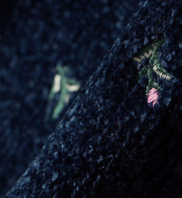 SHIPS any「《予約》〈手洗い可能〉フラワー 刺繍 クルーネック プルオーバー」|ニット・セーター|