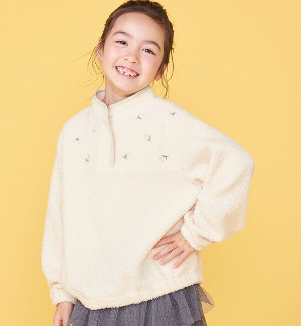SHIPS KIDS「100～130cm / フラワー エンブロイダリー プルオーバー」|その他|