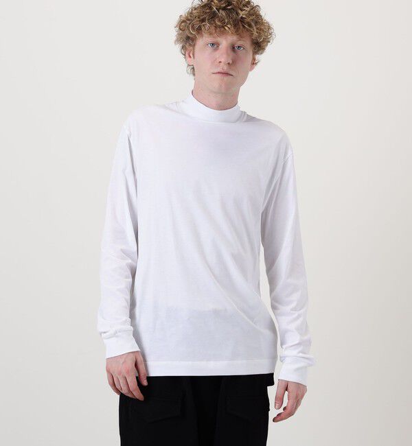 TOMORROWLAND BUYING WEAR「SUNSPEL ブラッシュドコットン ロングスリーブ モックネックTシャツ」|Tシャツ・カットソー|