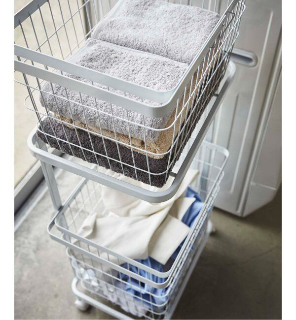 journal standard Furniture「《WEB限定》【tower/タワー】 ランドリーワゴン+バスケット」|トイレタリー・ランドリーグッズ|