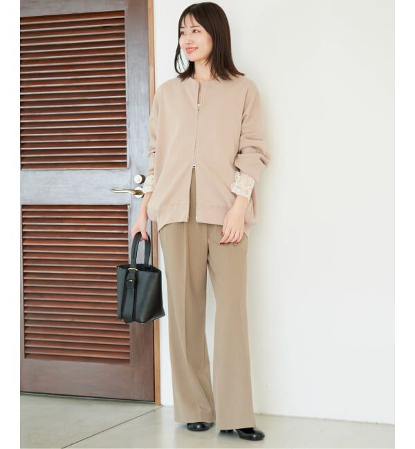 SLOBE IENA「《WEB限定/追加》ダブルZIP クルーネックカーディガン」|カーディガン|