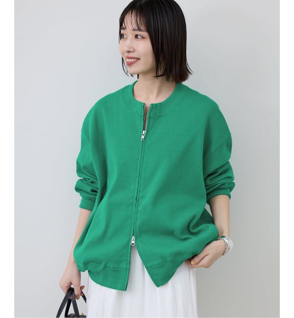 SLOBE IENA「《WEB限定/追加》ダブルZIP クルーネックカーディガン」|カーディガン|