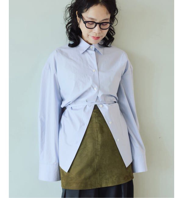 IENA LA BOUCLE「コットンシルクタイプライターシャツ」|シャツ・ブラウス|